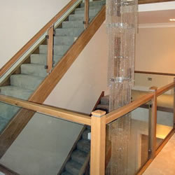 Oak and Glass Staircase