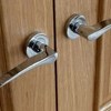 Solid pair of oak veneered doors