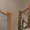 Oak newels and glass balustrade