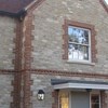 Hardwood painted sash windows and front door