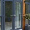 Aluminium clad french doors and screen