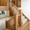 Traditional oak balustrade