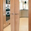Pair bespoke solid oak doors