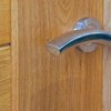 Solid oak door curved stile detail