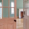 Glazed pair of bespoke solid oak doors