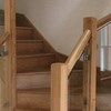 Contemporary oak and glass staircase