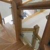 Oak staircase newels and handrail
