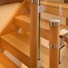 Oak staircase and glass balustrade