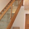 Handmade oak and glass staircase