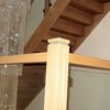 Oak newel and handrail