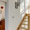 Contemporary open tread oak staircase