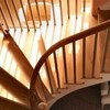 Oak staircase curved handrail