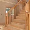 Oak staircase curved handrail