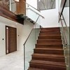 Ultra modern walnut staircase