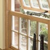 Solid oak mock sash window split finish