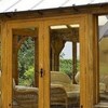 Solid oak beamwork and french doors