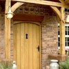 Solid european oak front door and porch