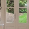 Hardwood painted french doors and windows